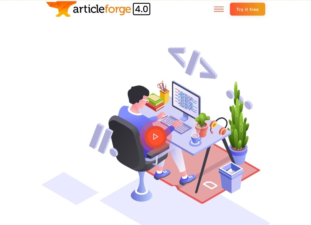 Image of Article Forge website